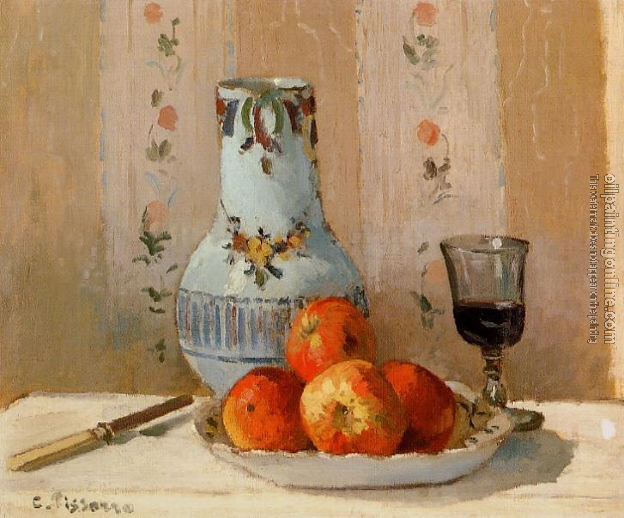 Pissarro, Camille - Still Life with Apples and Pitcher
